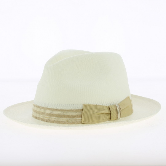 White Panama Fedora Hat Alusi - Traclet