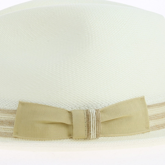 White Panama Fedora Hat Alusi - Traclet