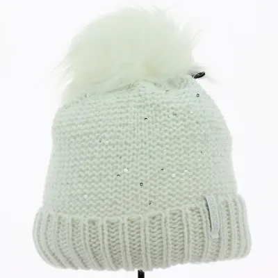 Bonnet Enfant Pompon Marlène Laine blanc - Kristo