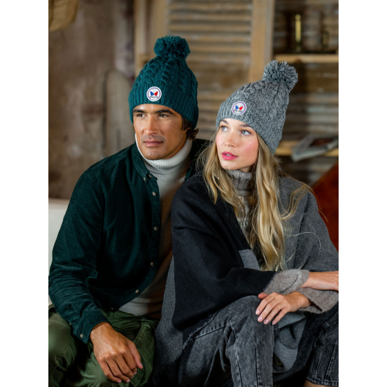 Gstaad grey pompon hat - Pipolaki