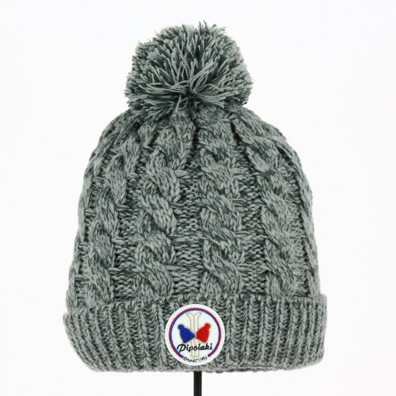Gstaad grey pompon hat - Pipolaki