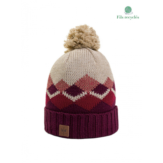 Pompon hat Abiso Bordeaux - Pipolaki