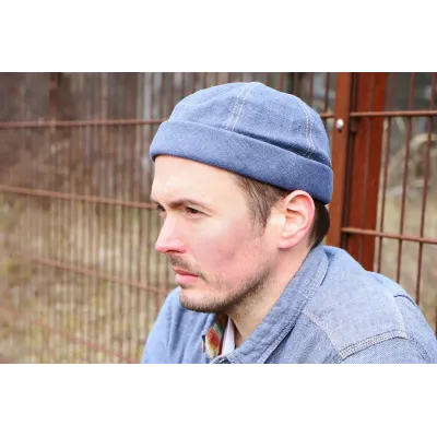 Docker Cooper Linen Blue Traclet Beanie