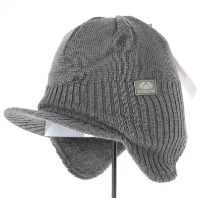 Bonnet casquette enfant avec cache oreilles Gris - Pipolaki