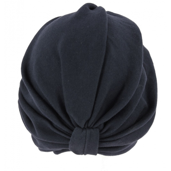 Turban Sophie Chimiothérapie Coton Noir - Traclet Turban Sophie Chimiothérapie Coton Noir - Traclet