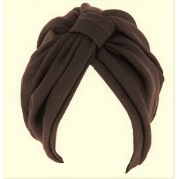Sophie chemotherapy brown cotton turban - Traclet
