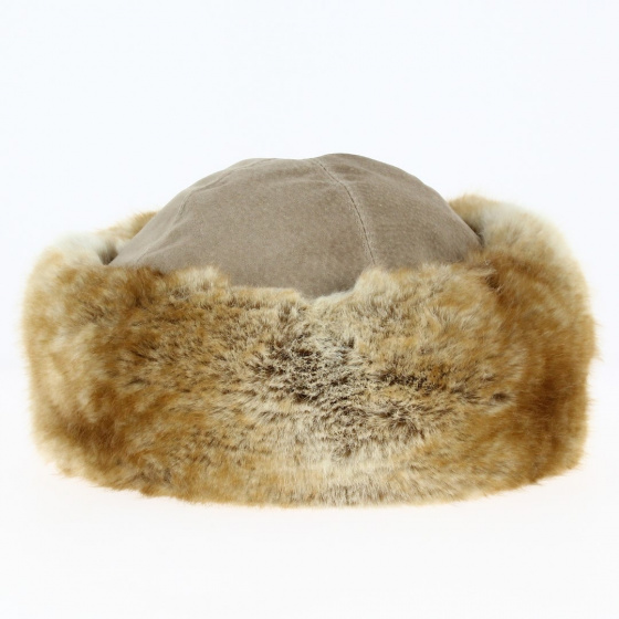 Toque Ivanova Leather & Faux Fur Beige - Traclet