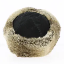 Toque Ivanova Cuir & Fausse Fourrure Noir - Traclet