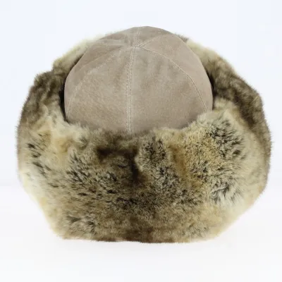 Toque Ivanova Cuir & Fausse Fourrure Beige - Traclet