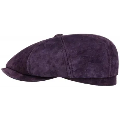 Stetson Longreach Hatteras Plum Leather Cap Reference: 17169| Traclet Hat Shop