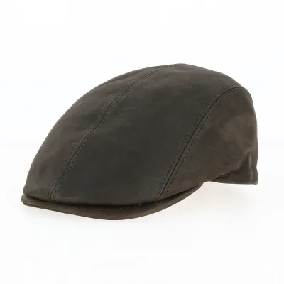 Casquette Daffy Cuir Marron - Traclet Reference : 17184 | Chapellerie Traclet