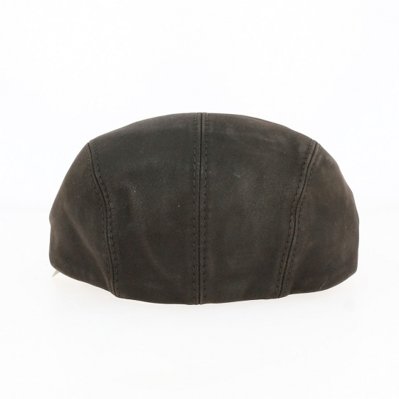 Brown Leather Daffy Cap - Traclet