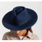 Jo Rancher Navy Blue Wool Felt Fedora Hat - Brixton