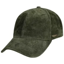 Louisville Leather Baseball Cap in Olive - Stetson ref 17186