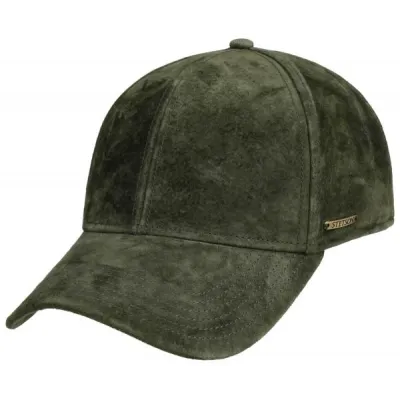 Casquette Baseball Louisville Cuir Olive - Stetson réf 17186