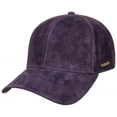 Stetson Plum Leather Louisville Baseball Cap ref 17187