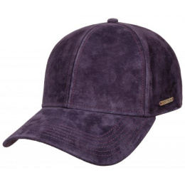 Stetson Plum Leather Louisville Baseball Cap