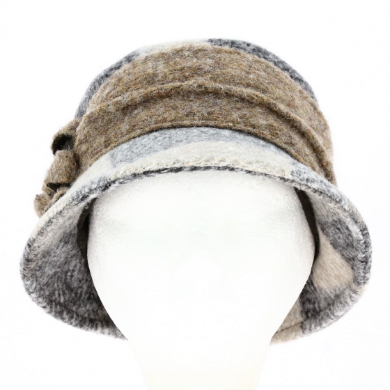 Chapeau cloche Carreaux Laine Doublure Polaire - Traclet Chapeau cloche Carreaux Laine Doublure Polaire - Traclet