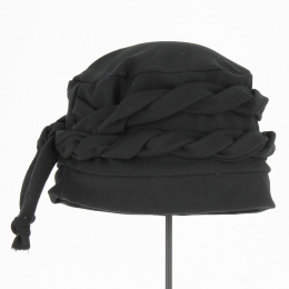 Black Cotton Twisted Chemotherapy Cap - Traclet
