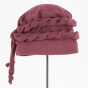 Toque Chemotherapy Twisted Cotton Plum - Traclet