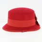 Capeline casquette en feutre rouge - Traclet