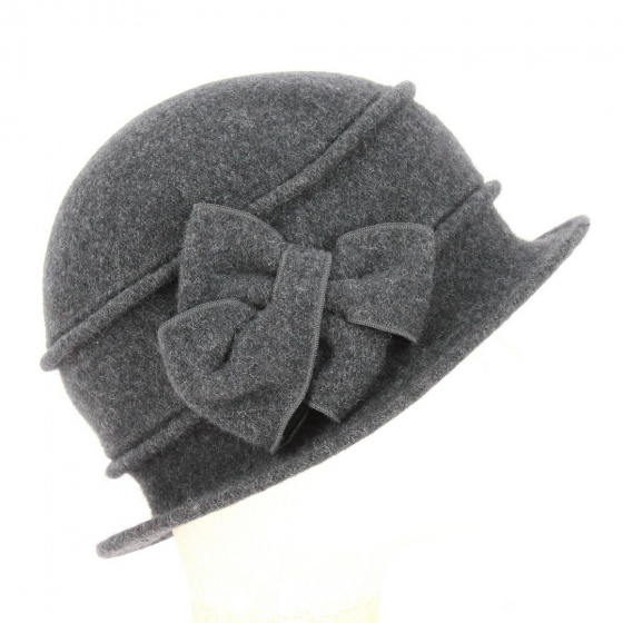 Chapeau Cloche Mania Feutre Laine anthracite - Traclet Chapeau Cloche Mania Feutre Laine anthracite - Traclet