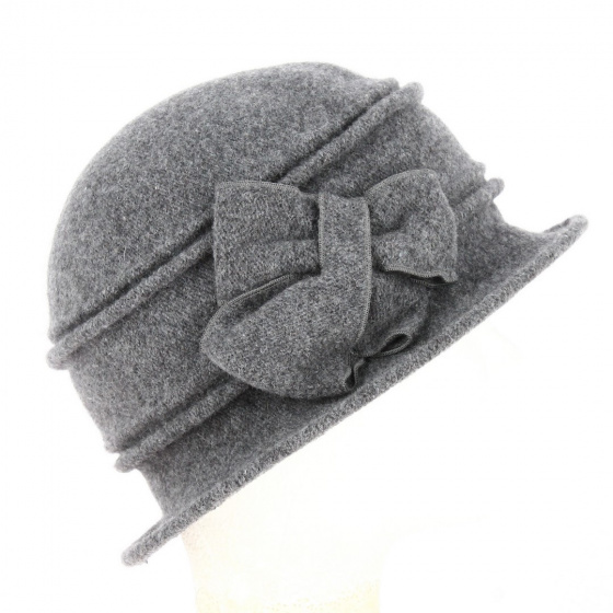 Chapeau Cloche Mania Feutre Laine gris - Traclet