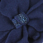 Cloche Hat Zaus Wool Felt Navy - Traclet