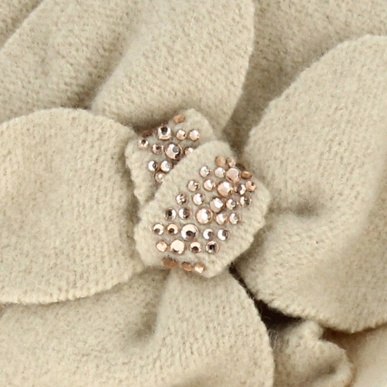 Cloche Hat Zaus Beige Wool Felt - Traclet