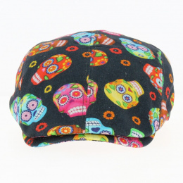 Flat Cap Skull Black - Flechet