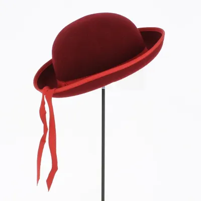 Chapeau Breton Feutre Laine Enfant Bordeaux - Traclet