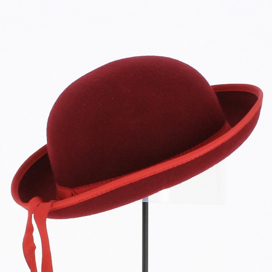 Breton hat Felt Wool Child Bordeaux - Traclet