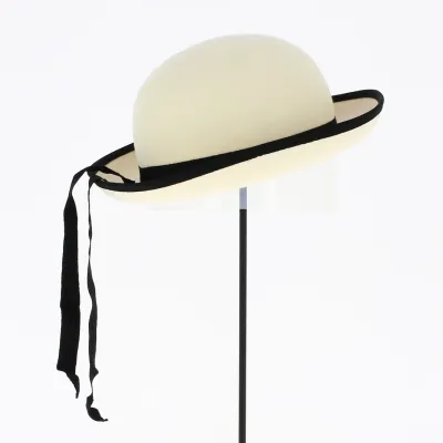 Chapeau Breton Feutre Laine Enfant Ecru et Noir - Traclet