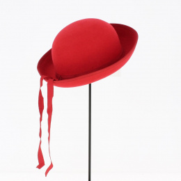 Breton hat Felt Red Wool - Traclet