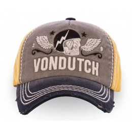 Rock Xavier Baseball Cap Grey & Yellow - Von Dutch