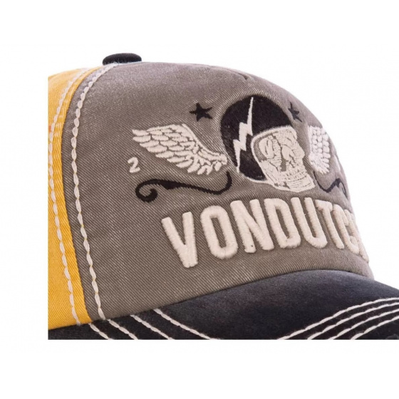 Xavier Grey & Yellow Rock Baseball Cap - Von Dutch