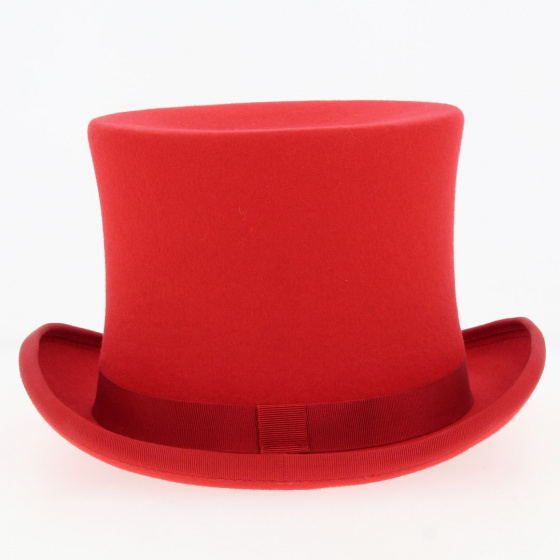 Top Hat Felt Wool Poppy back - Traclet