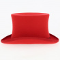 Poppy red wool felt top hat - Traclet