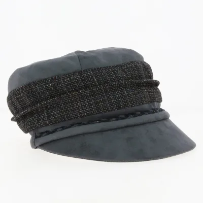 Gavroche Newport Cub Grey & Brown Cap - Taffta