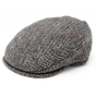 Donegal Tweed Flat Cap Grey Wool - Hanna Hats