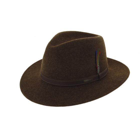 Brown Aussie Woolfelt Traveller Hat - Stetson
