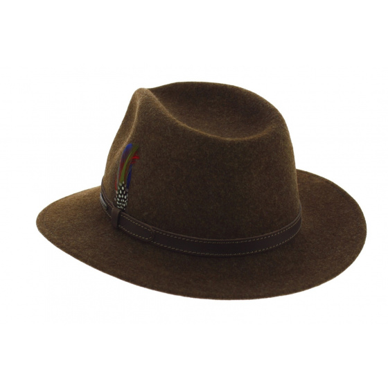 Brown Aussie Woolfelt Traveller Hat - Stetson