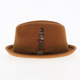 Trilby Gain Felt Wool Caramel Hat - Brixton