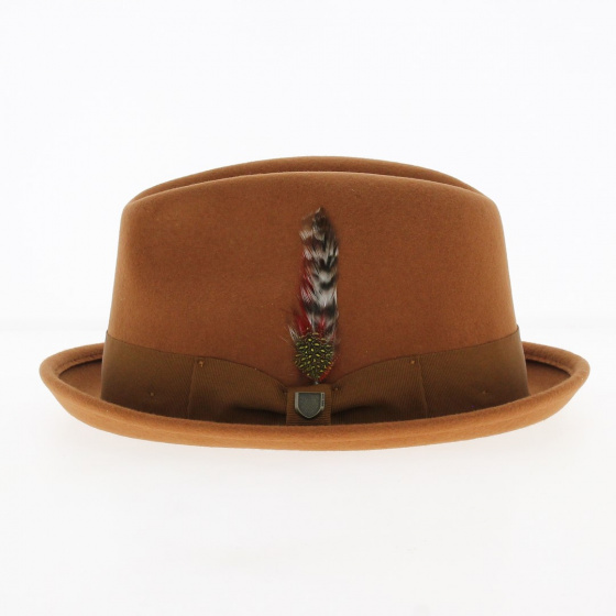 Trilby Gain Felt Wool Caramel Hat - Brixton