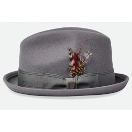 Trilby Gain Grey Hat - Brixton