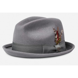 Trilby Gain Grey Hat - Brixton