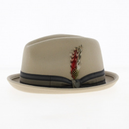 Trilby Gain Beige Wool Felt Hat - Brixton