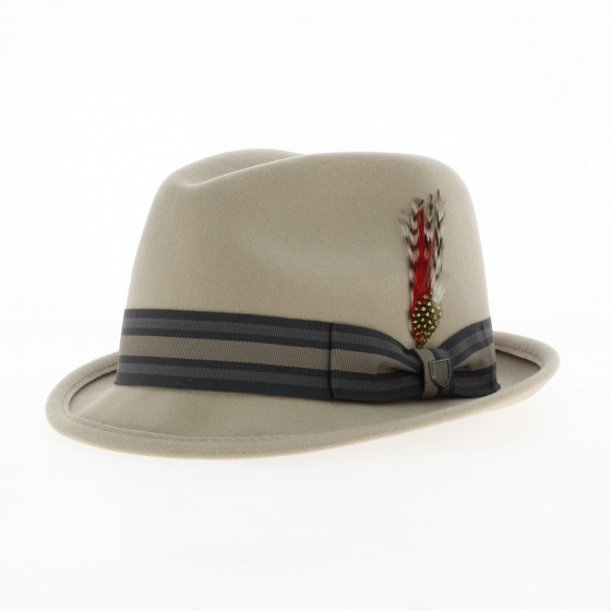 Trilby Gain Beige Wool Felt Hat - Brixton