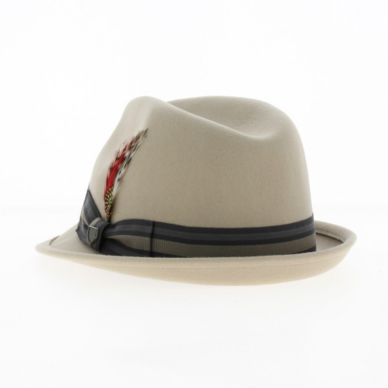 Trilby Gain Beige Wool Felt Hat - Brixton