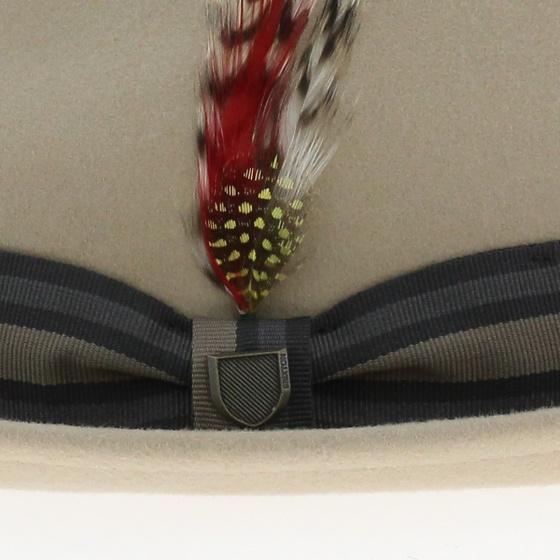 Chapeau Trilby Gain Feutre Laine Beige - Brixton